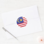Maleisische ringpictogramvlag ronde sticker (Envelop)
