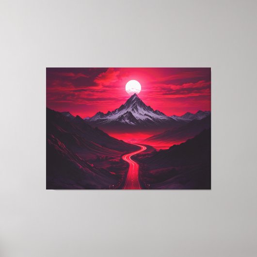 Maleisische Sunset Mountain Scene Canvas Afdruk (Voorkant)