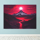 Maleisische Sunset Mountain Scene Canvas Afdruk (Insitu (Houten vloer))
