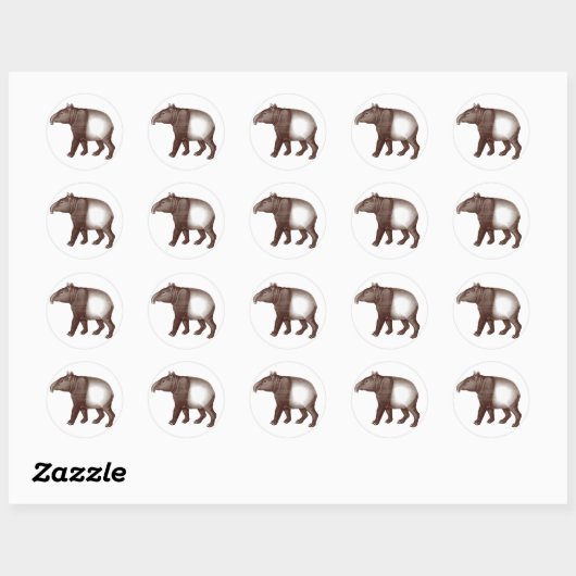 Maleisische tapir / Aziatische tapir - Stickers (Vel)