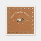  Maleisische tapir met patroon Servet (Voorkant)