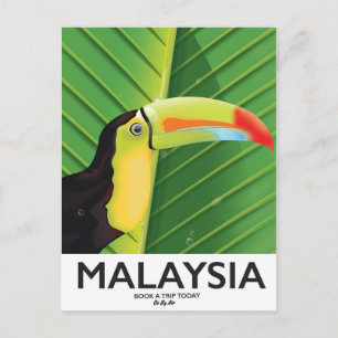 Maleisische Toekan-reisposter Briefkaart