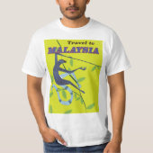 Maleisische vintage reisposter t-shirt (Voorkant)