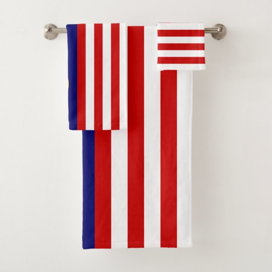 Maleisische vlag bad handdoek (Insitu)