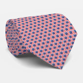 Maleisische Vlag Baksteenpatroon Stropdas (Opgerold)