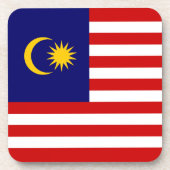 Maleisische vlag bier onderzetter (Voorkant)