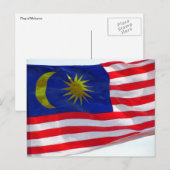 maleisische vlag briefkaart (Voorkant / Achterkant)