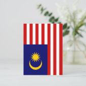 Maleisische vlag briefkaart (Staand voorkant)