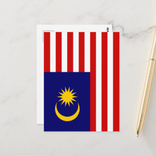 Maleisische vlag briefkaart