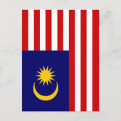 Maleisische vlag briefkaart (Voorkant)