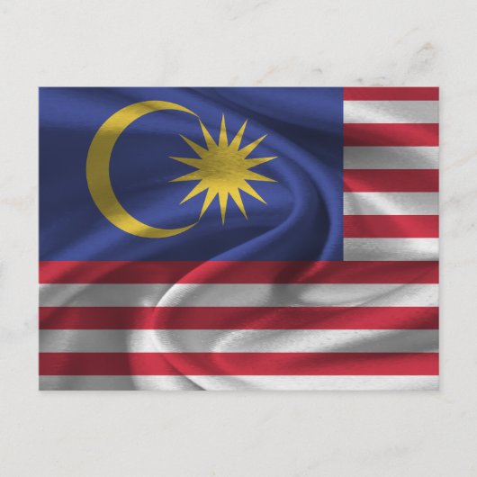 Maleisische vlag briefkaart (Voorkant)
