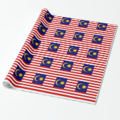 Maleisische vlag cadeaupapier (Uitgerold)
