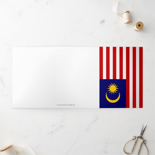 Maleisische vlag drieluik kaart (Buitenkant)
