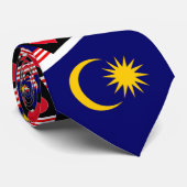 Maleisische vlag en Heart Pattern Stropdas (Opgerold)