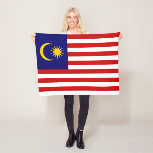 Maleisische vlag fleece deken