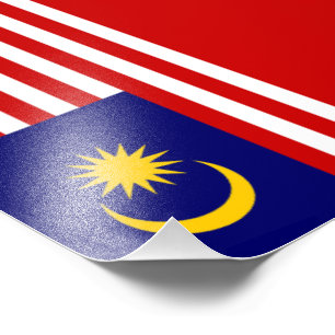 Maleisische vlag foto afdruk
