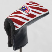 Maleisische vlag golfheadcover (3/4 voorkant)