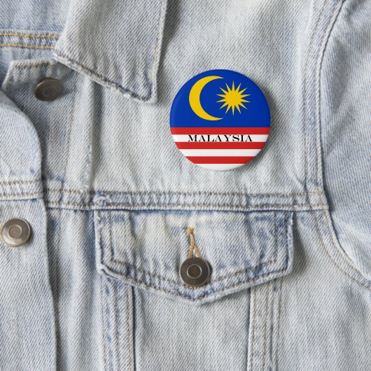 Maleisische vlag Jalur Gemilang Ronde Button 5,7 Cm (In situ)