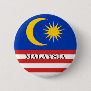 Maleisische vlag Jalur Gemilang Ronde Button 5,7 Cm