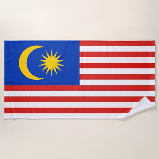 Maleisische vlag Jalur Gemilang Strandlaken (Voorkant)
