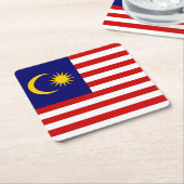 Maleisische vlag kartonnen onderzetters (Schuin)