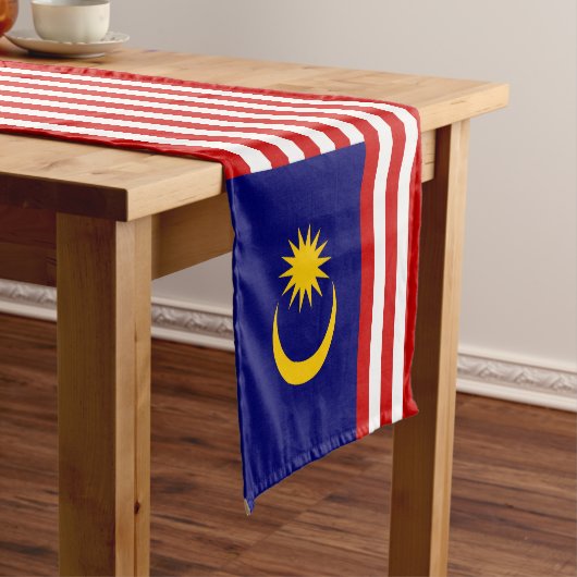 Maleisische vlag korte tafelloper (Voorbeeld)