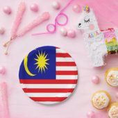 Maleisische vlag papieren bordje (Feest)