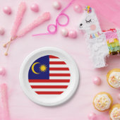 Maleisische vlag papieren bordje (Feest)