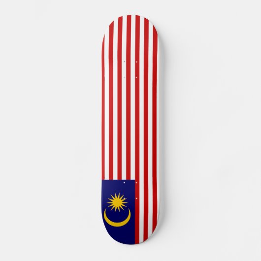Maleisische vlag persoonlijk skateboard (Voorkant)