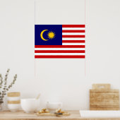 Maleisische vlag poster (Keuken)