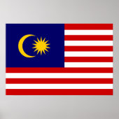 Maleisische vlag poster (Voorkant)