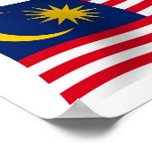 Maleisische Vlag Poster Print (Hoek)