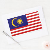 Maleisische vlag rechthoekige sticker (Envelop)