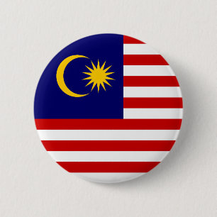 Maleisische vlag ronde button 5,7 cm