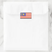 Maleisische vlag ronde sticker (Tas)