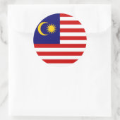Maleisische vlag ronde sticker (Tas)