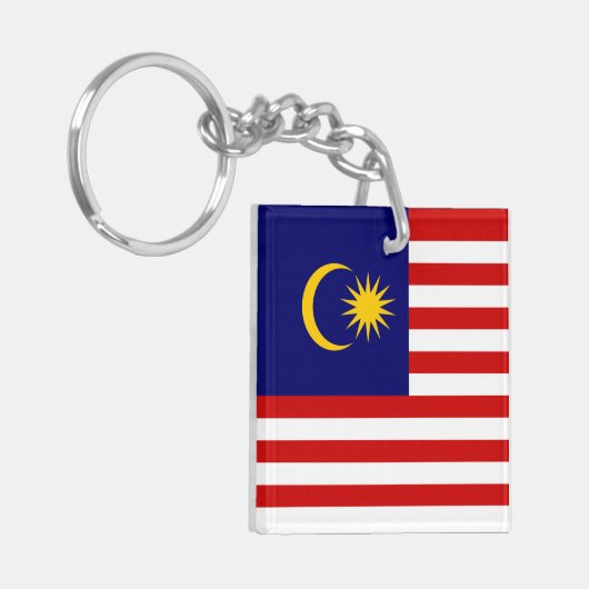 Maleisische vlag sleutelhanger (Voorkant Links)