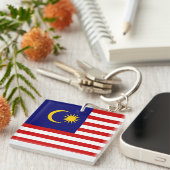 Maleisische vlag sleutelhanger (Voorkant Rechts)
