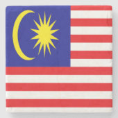 Maleisische vlag stenen onderzetter (Voorkant)
