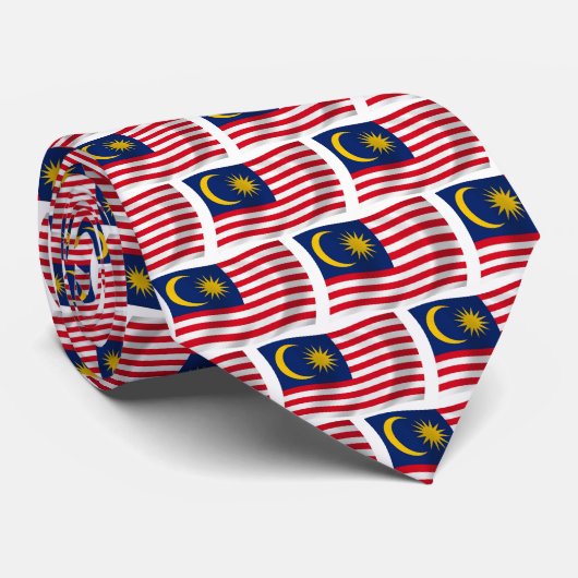 Maleisische vlag stropdas (Opgerold)