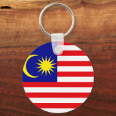 Maleisische vlag van hoge kwaliteit sleutelhanger (Voorkant)