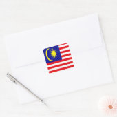 Maleisische vlag vierkante sticker (Envelop)