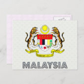 Maleisische wapenmunt briefkaart (Voorkant / Achterkant)