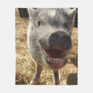 Malen van mini-varkensfleece-knuppel, medium fleece deken