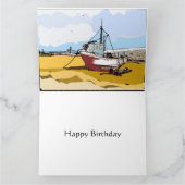 Malen Vissersboot Bewerkbaar  Kaart (Binnen)