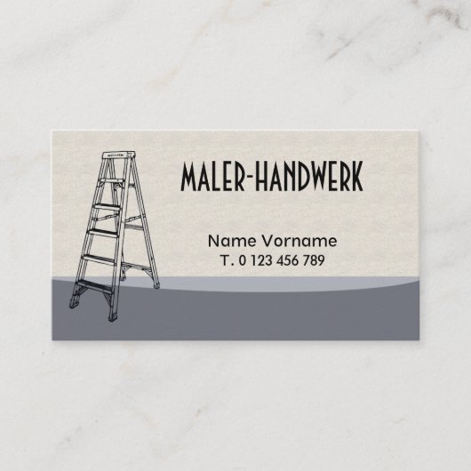 maler-handwerk visitekaartje (Voorkant)