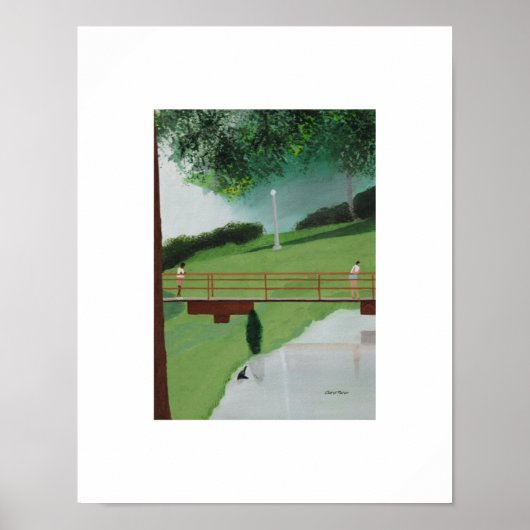 Malerische promenade in het park. poster (Voorkant)