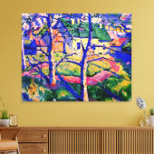 Malevich - Apple Trees in Blossom Canvas Afdruk (Insitu (Woonkamer))