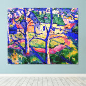 Malevich - Apple Trees in Blossom Canvas Afdruk (Insitu (Houten vloer))