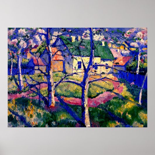 Malevich - Apple Trees in Blossom Poster (Voorkant)